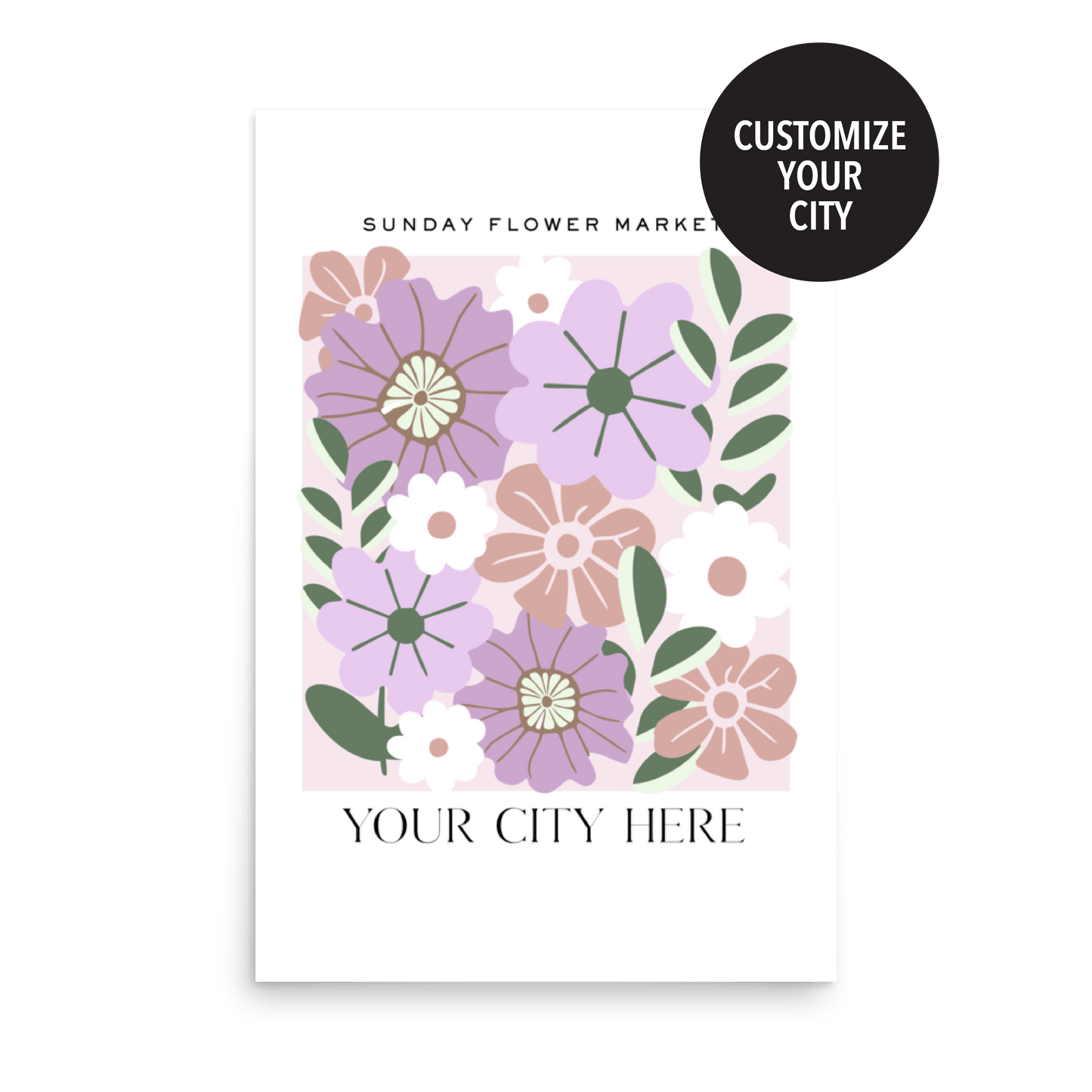 Customizable Flower Market Print 01 - THE WALL SNOB