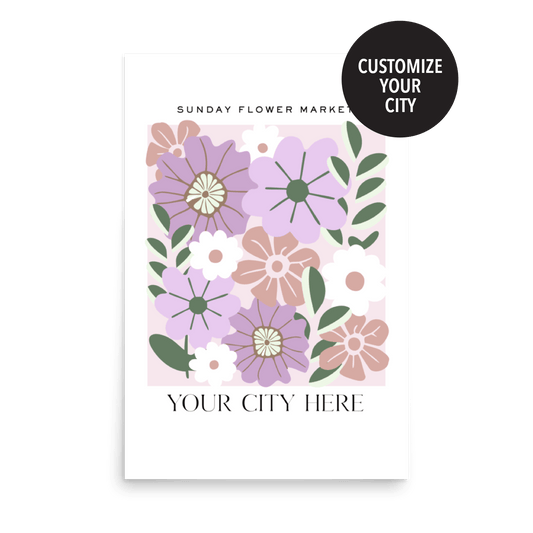 Customizable Flower Market Print 01 - THE WALL SNOB