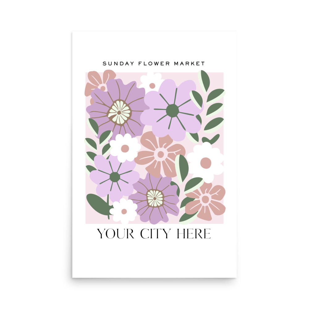 Customizable Flower Market Print 01 - THE WALL SNOB