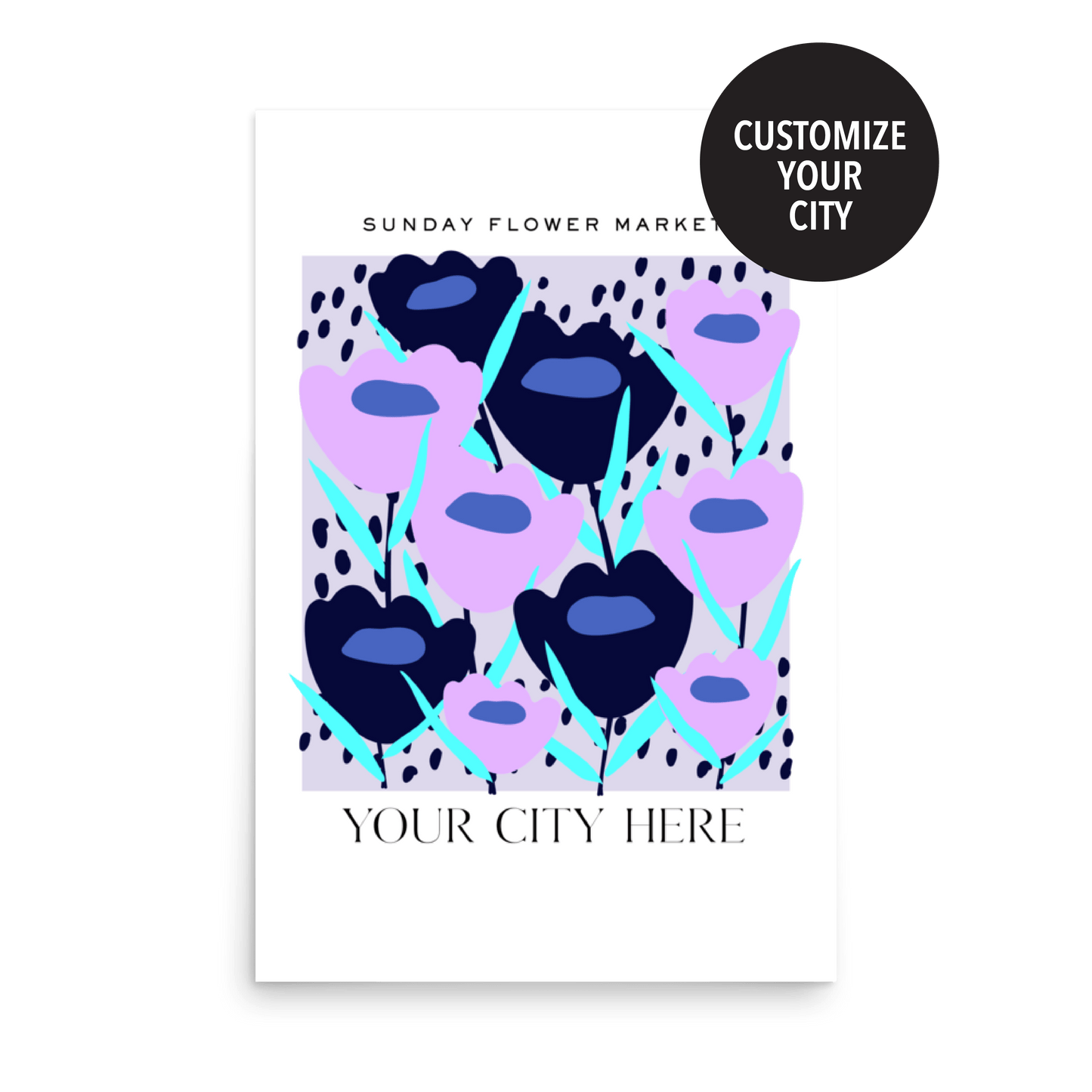 Customizable Flower Market Print 02 - THE WALL SNOB