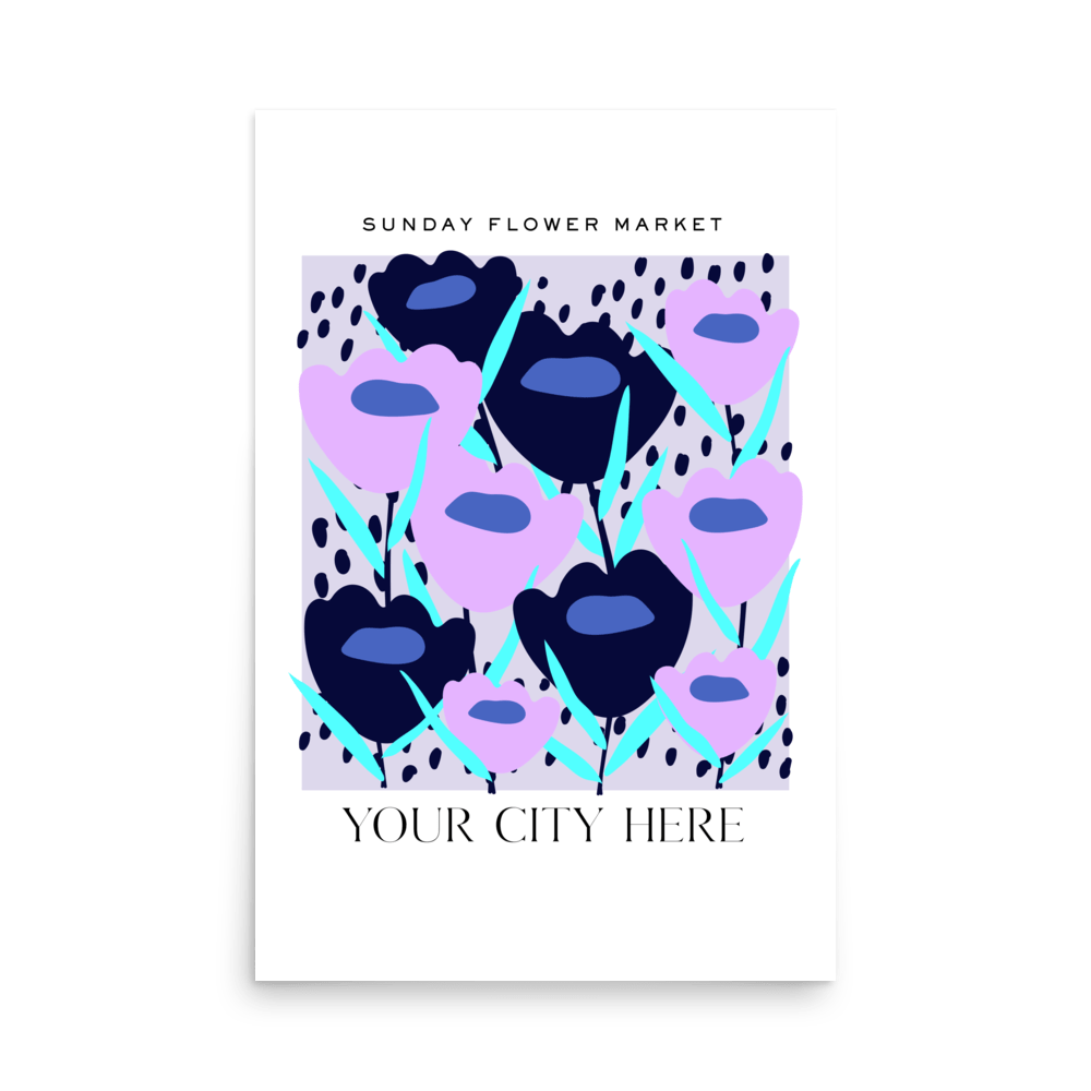 Customizable Flower Market Print 02 - THE WALL SNOB