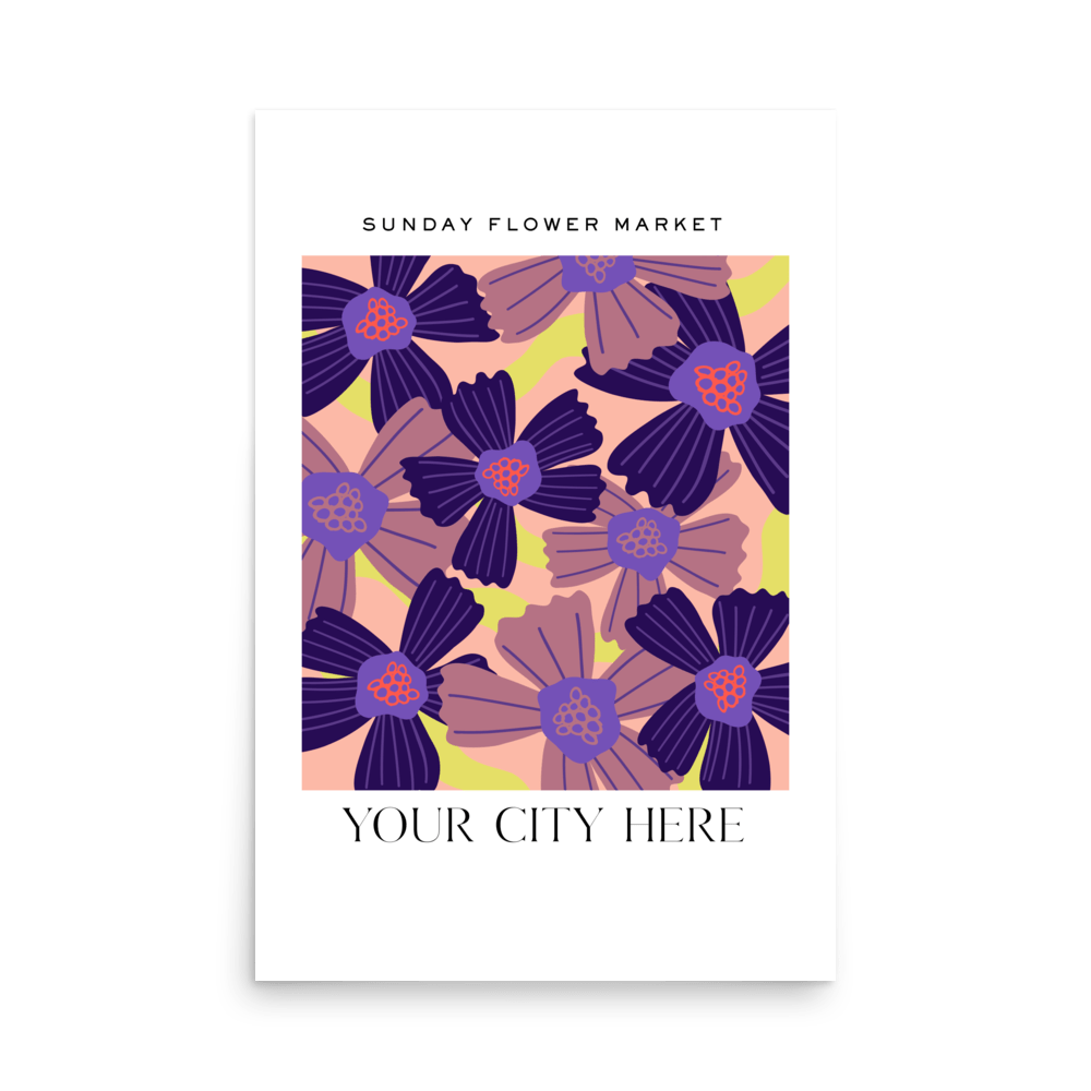 Customizable Flower Market Print 03 - THE WALL SNOB