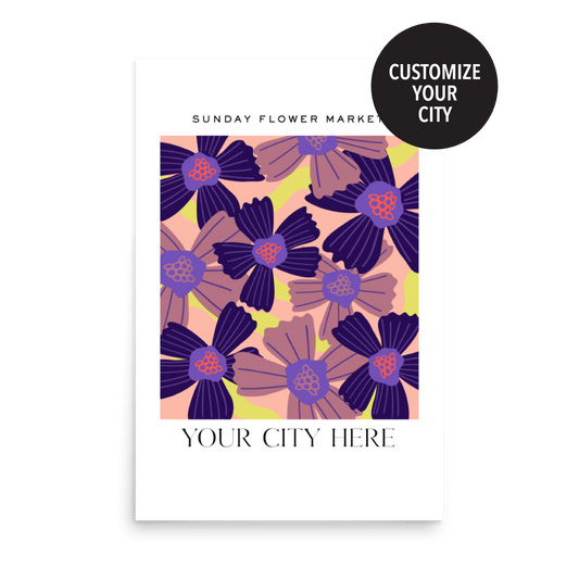 Customizable Flower Market Print 03 - THE WALL SNOB