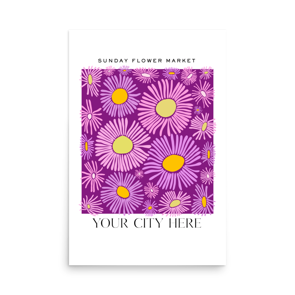 Customizable Flower Market Print 04 - THE WALL SNOB