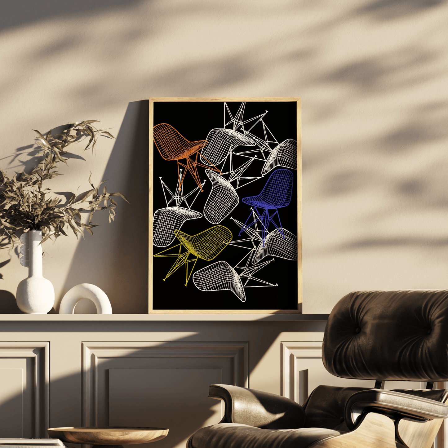 Seated & Wired Print - THE WALL SNOB