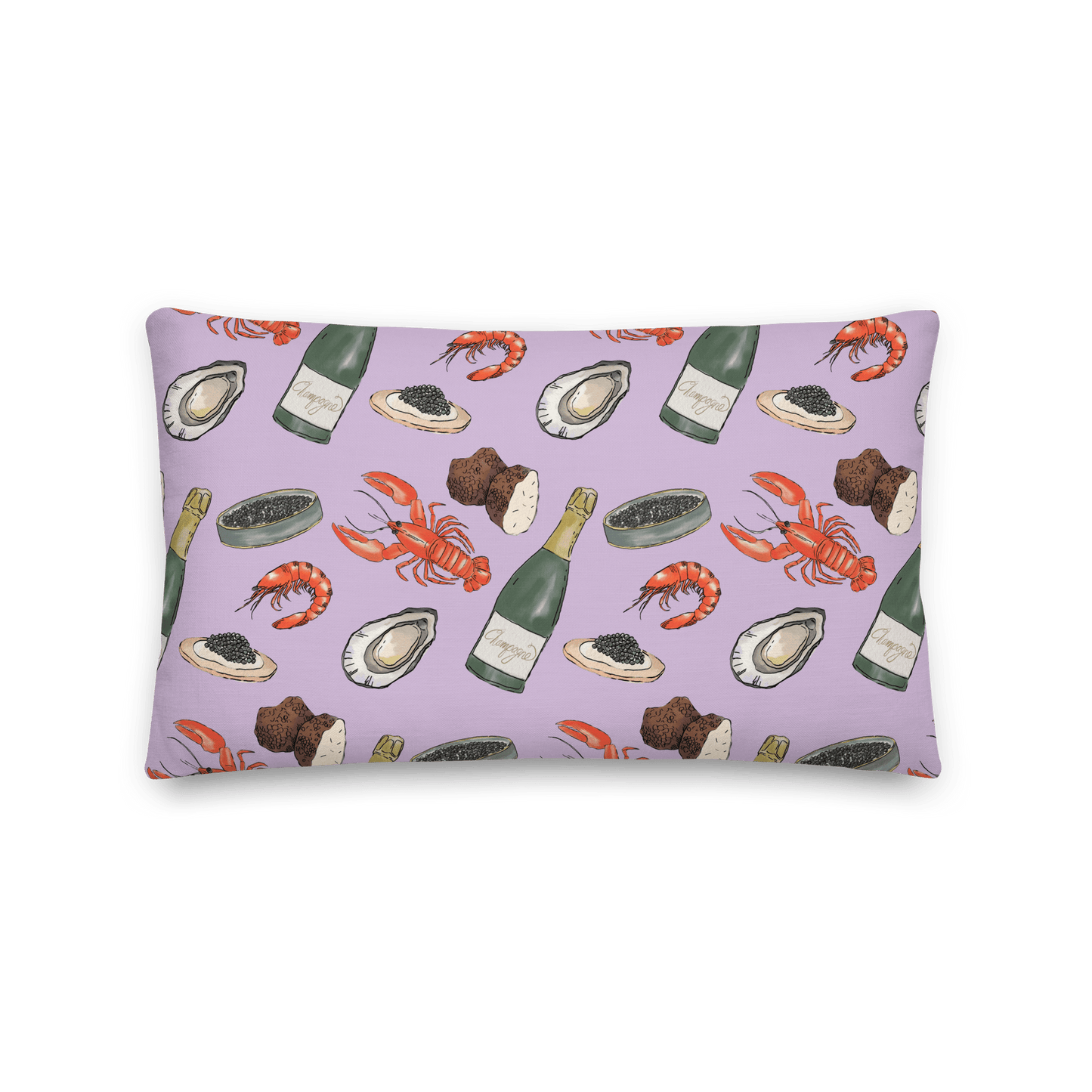 TWS x TNCB Sips + Bites Pattern Pillowcase - Lilac PREORDER - THE WALL SNOB