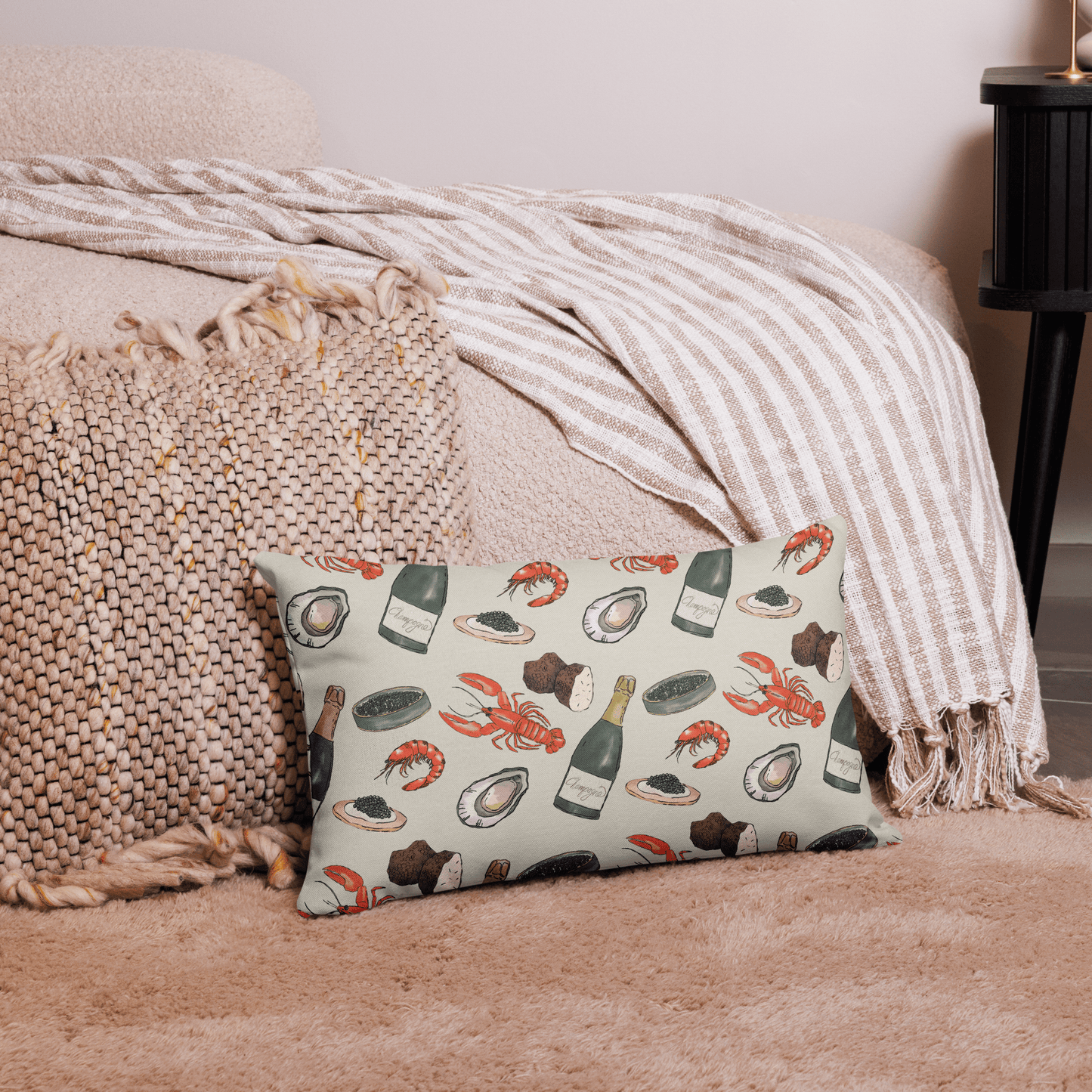 TWS x TNCB Sips + Bites Pattern Pillowcase - PREORDER - THE WALL SNOB
