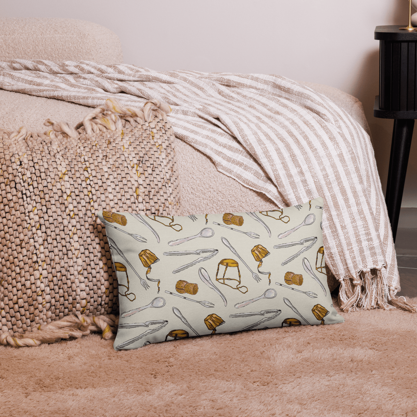 TWS x TNCB Sips + Bites Pattern Pillowcase - PREORDER - THE WALL SNOB