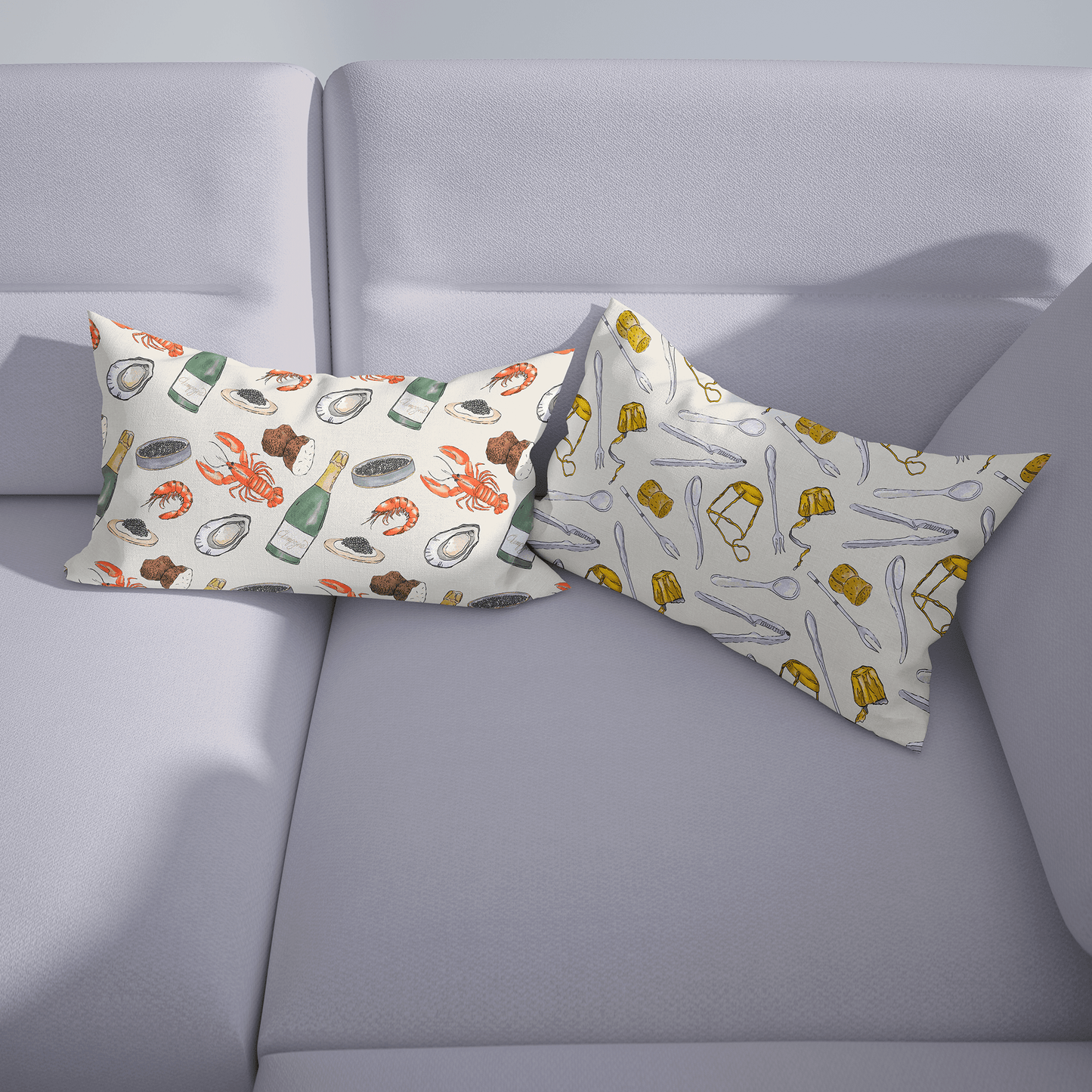 TWS x TNCB Sips + Bites Pattern Pillowcase - PREORDER - THE WALL SNOB