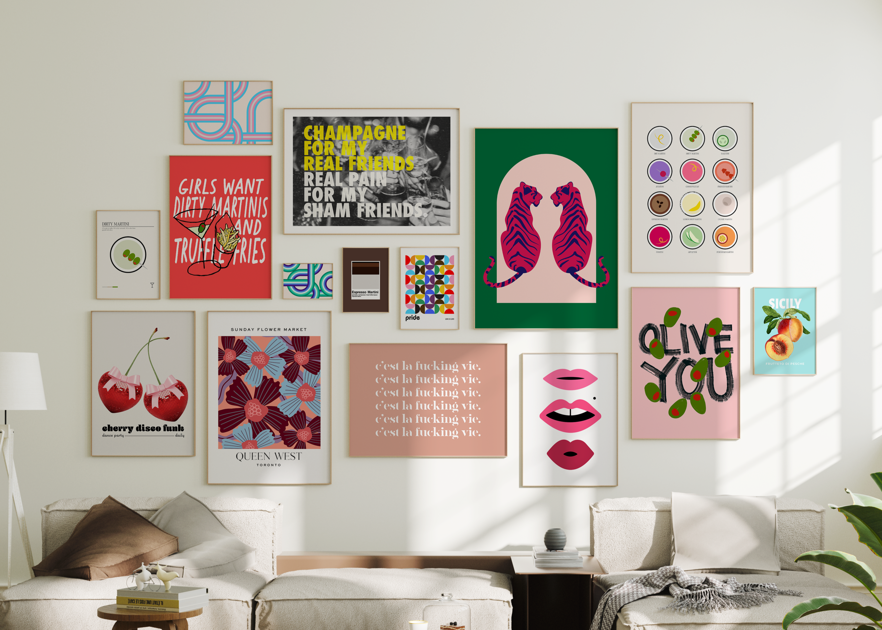 The Wall Snob Dopamine Decor gallery wall