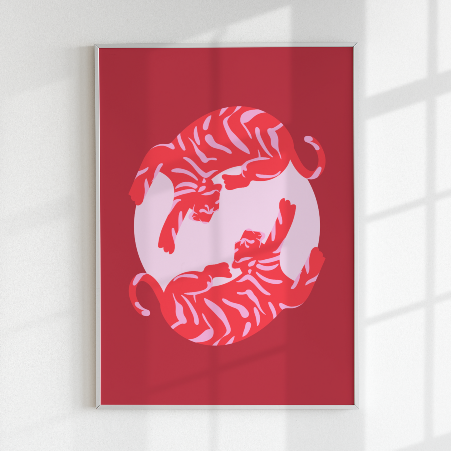 Red Tiger Wall Print - THE WALL SNOB