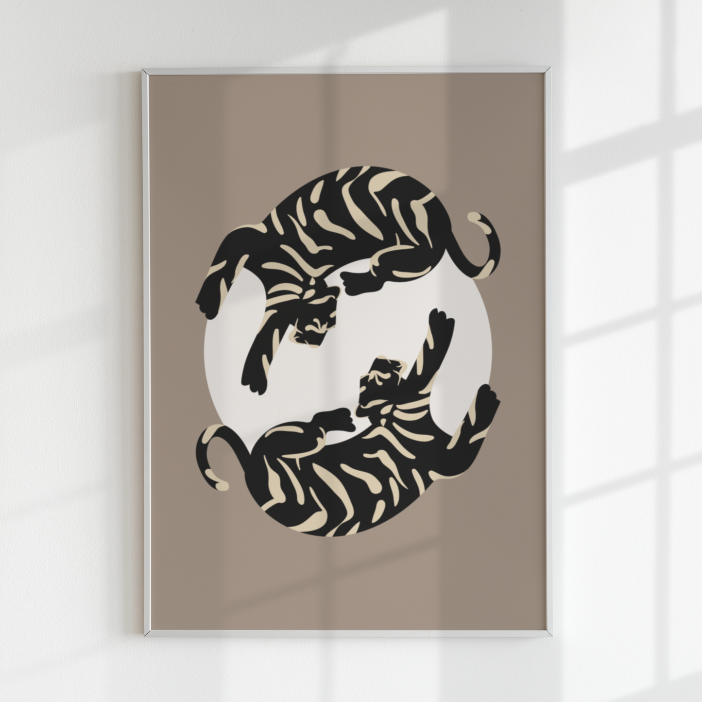 Tigress Neutral Set of 2 Prints - THE WALL SNOB