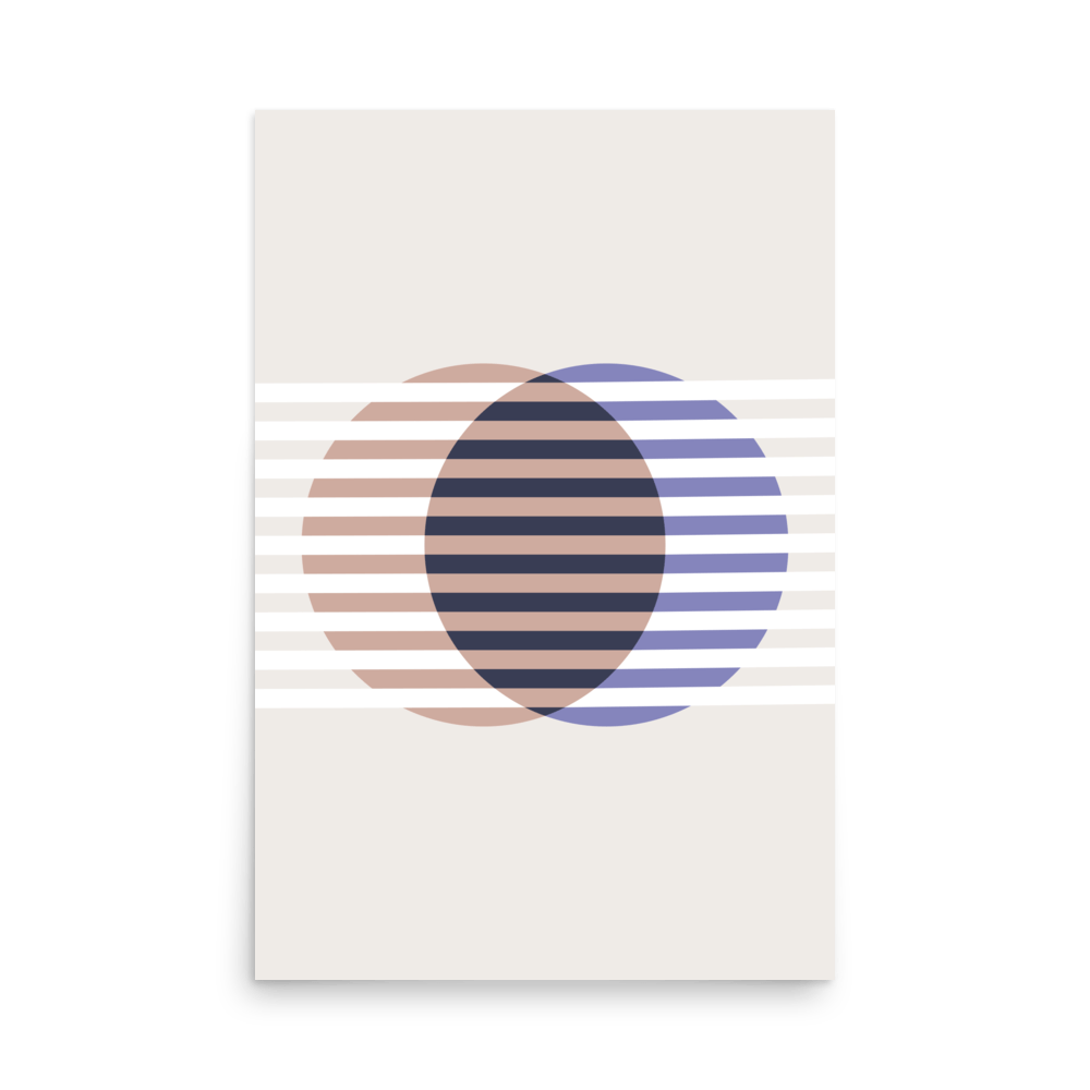 Abstract Circle Duo 001 Print - THE WALL SNOB
