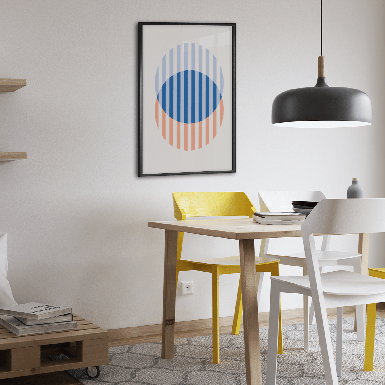 Abstract Circle Duo 002, Poster - THE WALL SNOB