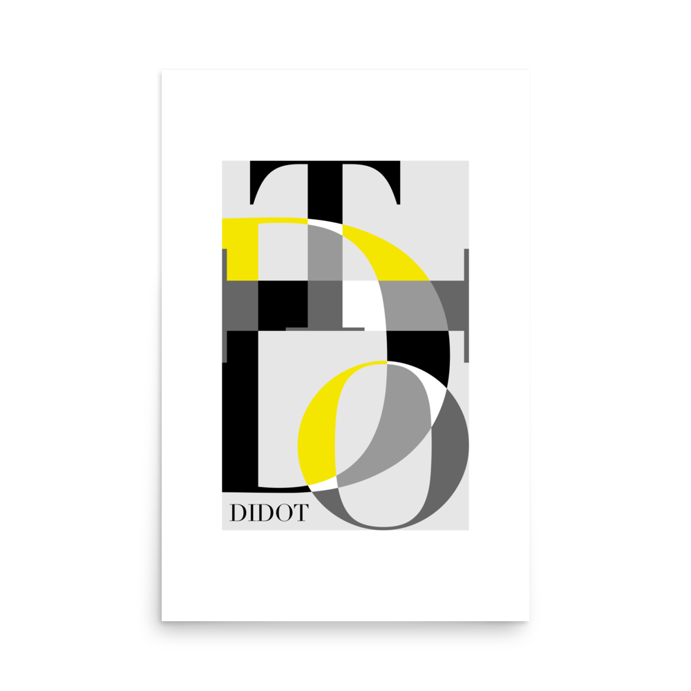 Abstract Didot Bold Print - THE WALL SNOB