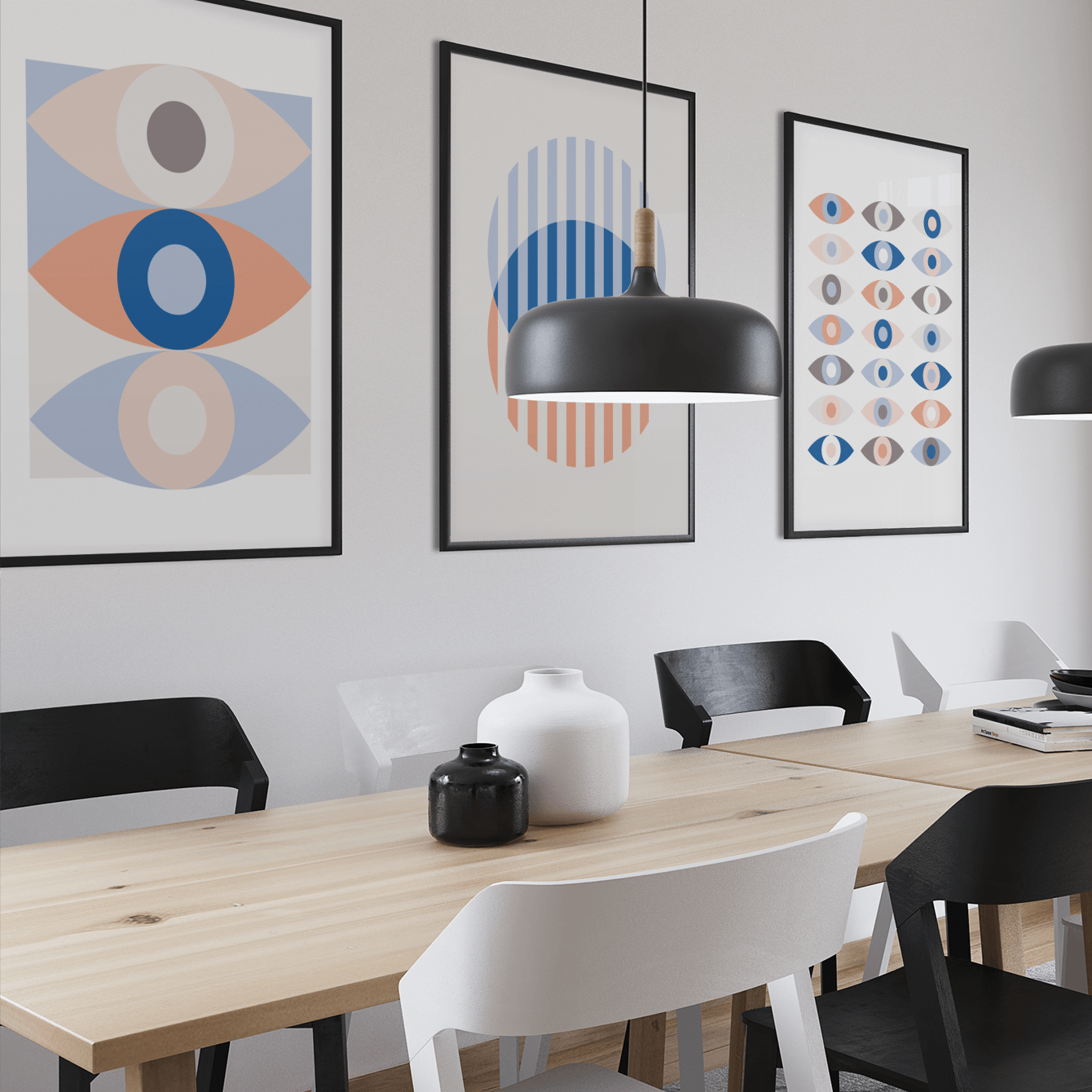 Abstract Eye Trio 002, Poster - THE WALL SNOB