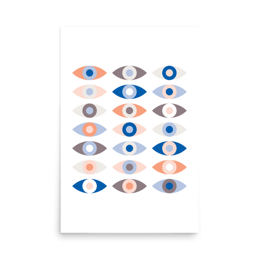 Abstract Eyes 002 Print - THE WALL SNOB