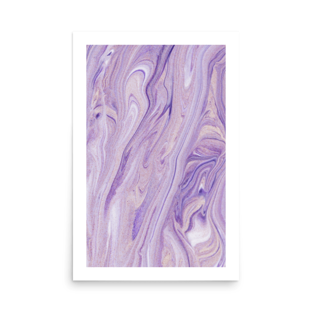 Amethyst Liquid Abstract Print - THE WALL SNOB