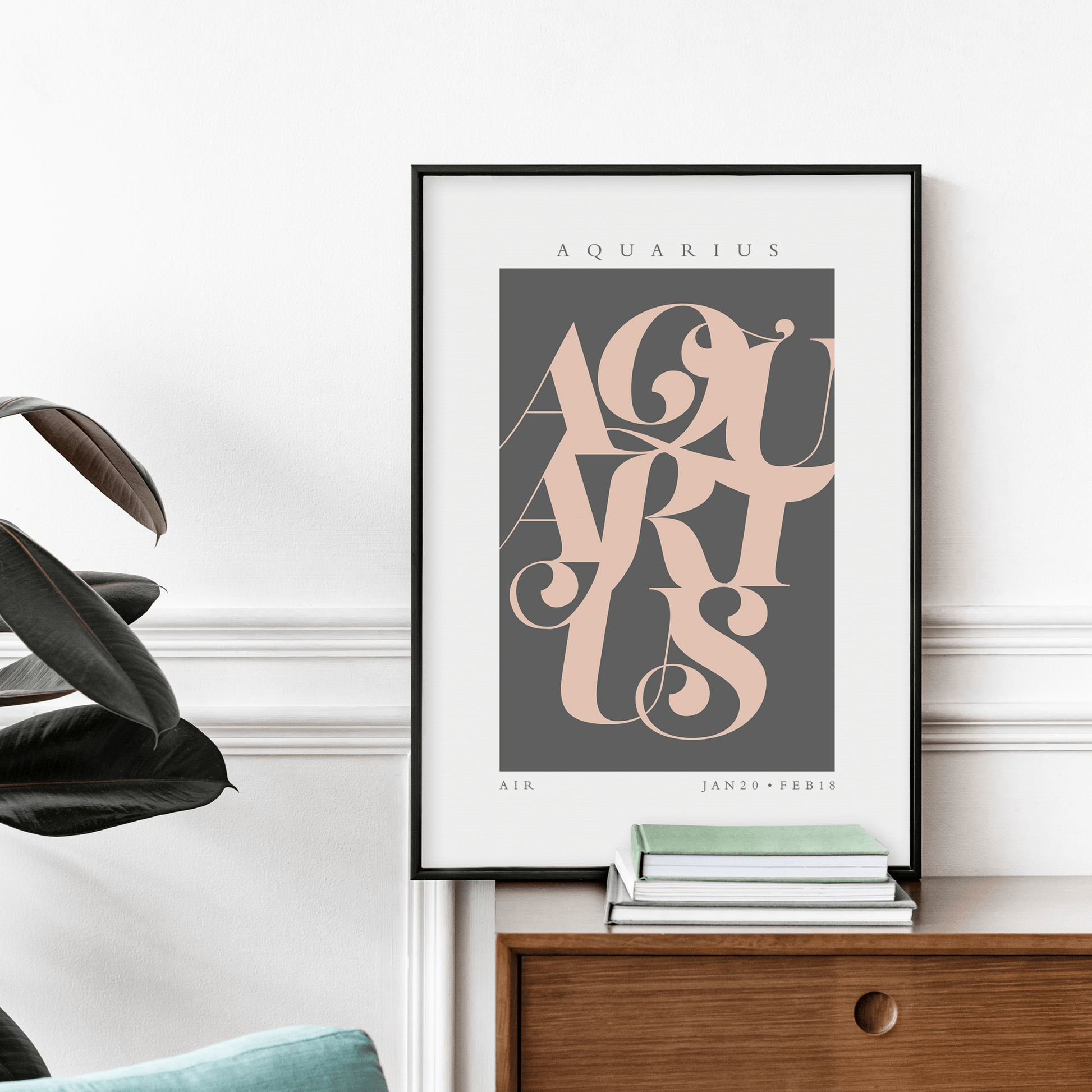 Aquarius Flourish, Poster - THE WALL SNOB