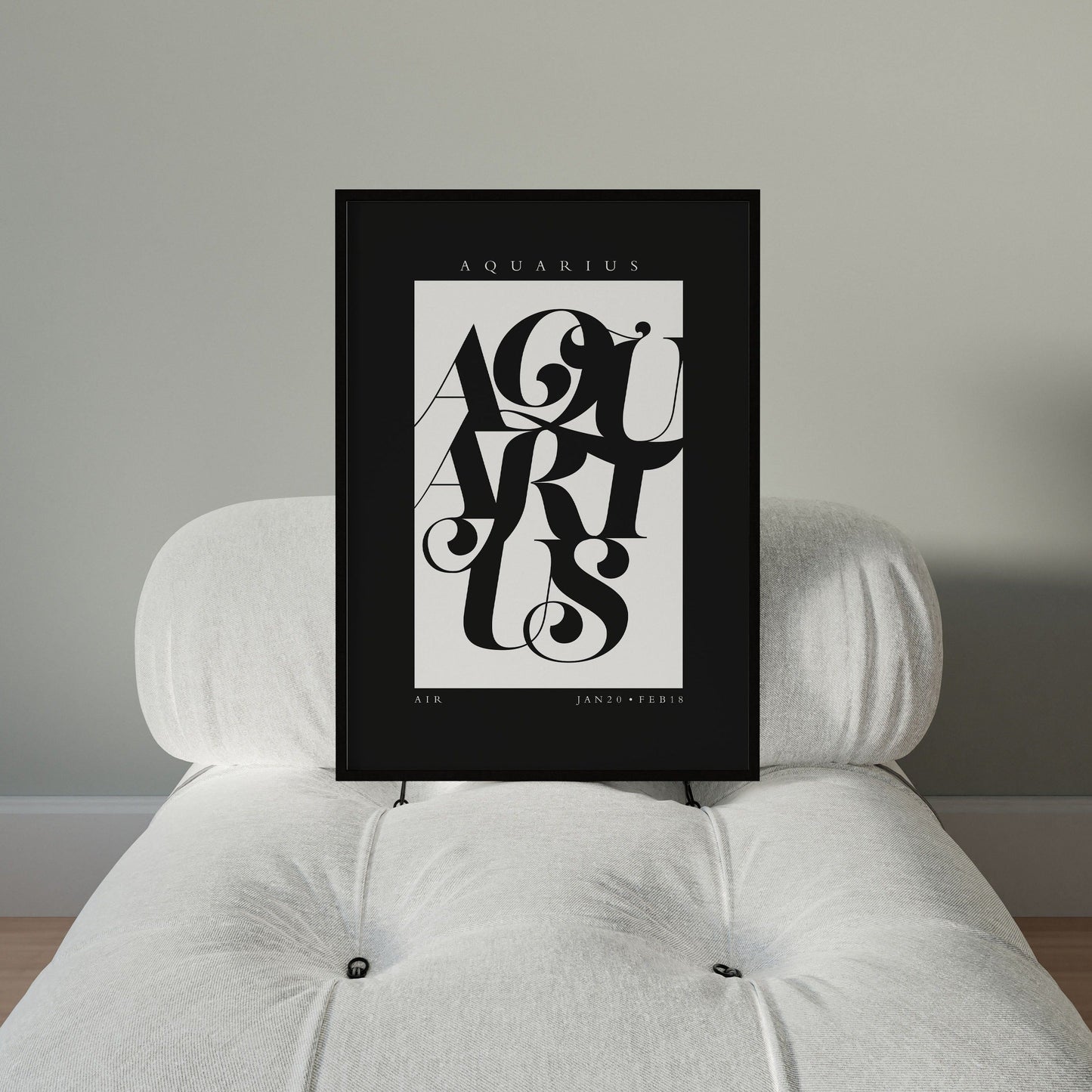 Aquarius Flourish Print - THE WALL SNOB