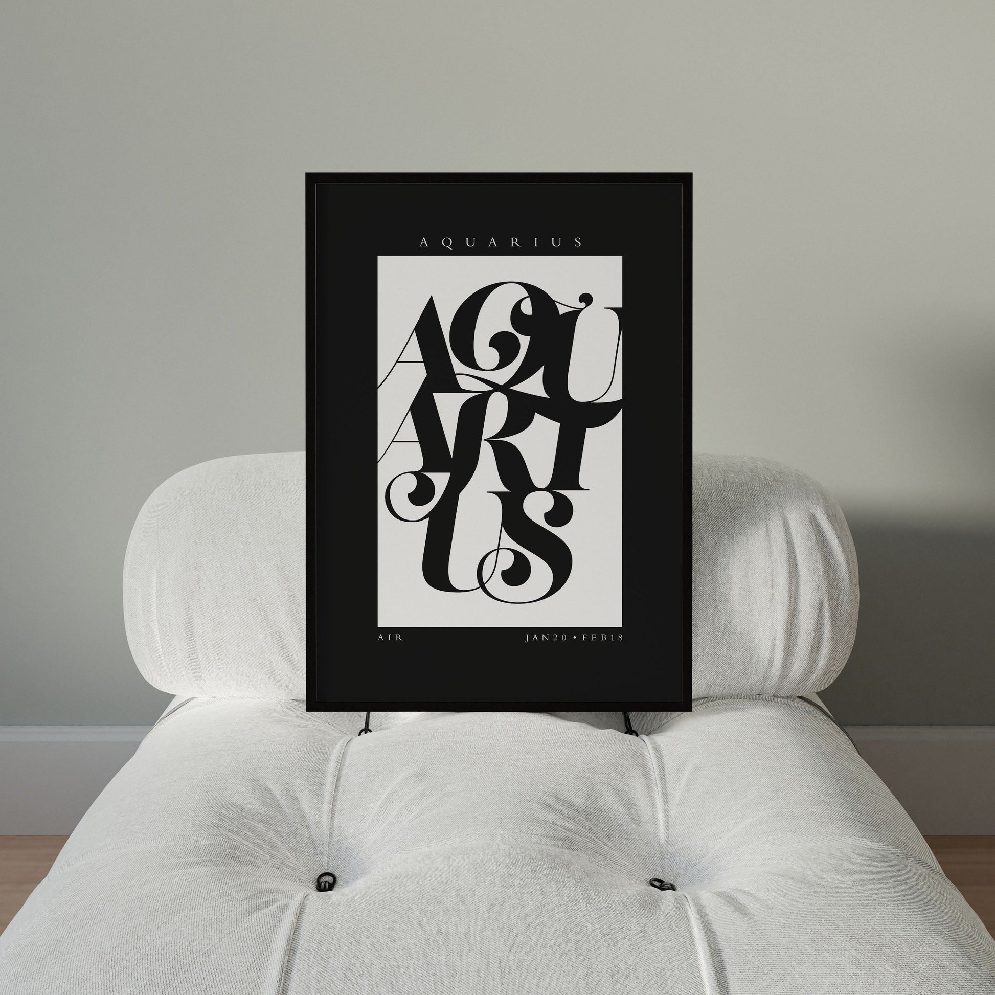 Aquarius Flourish Print - THE WALL SNOB