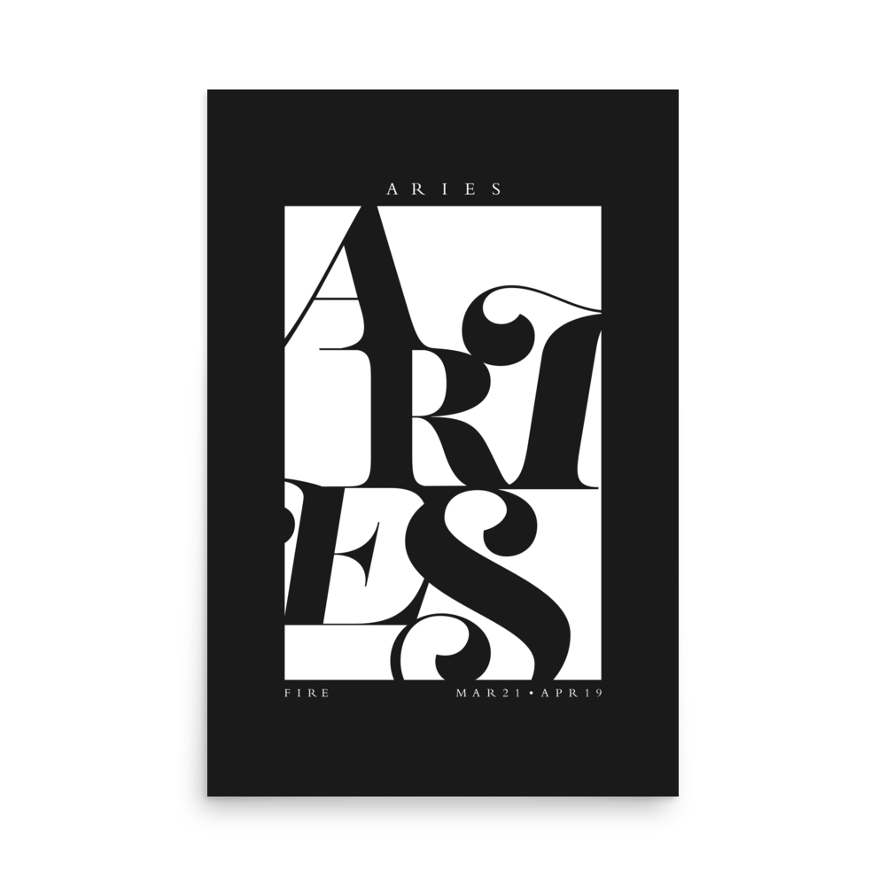 Aries Flourish Print - THE WALL SNOB