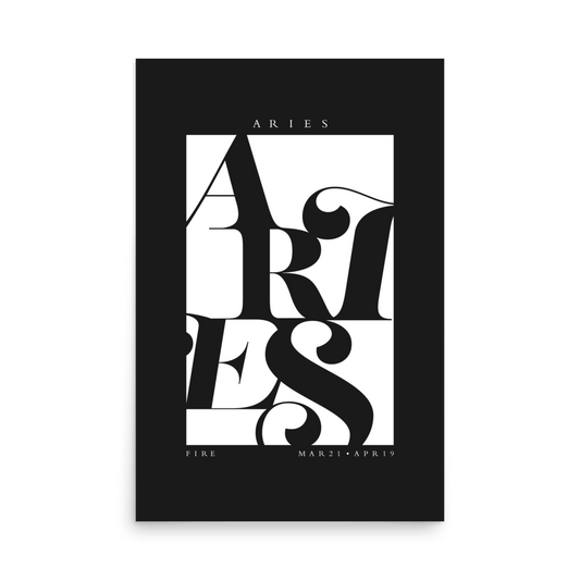 Aries Flourish Print - THE WALL SNOB