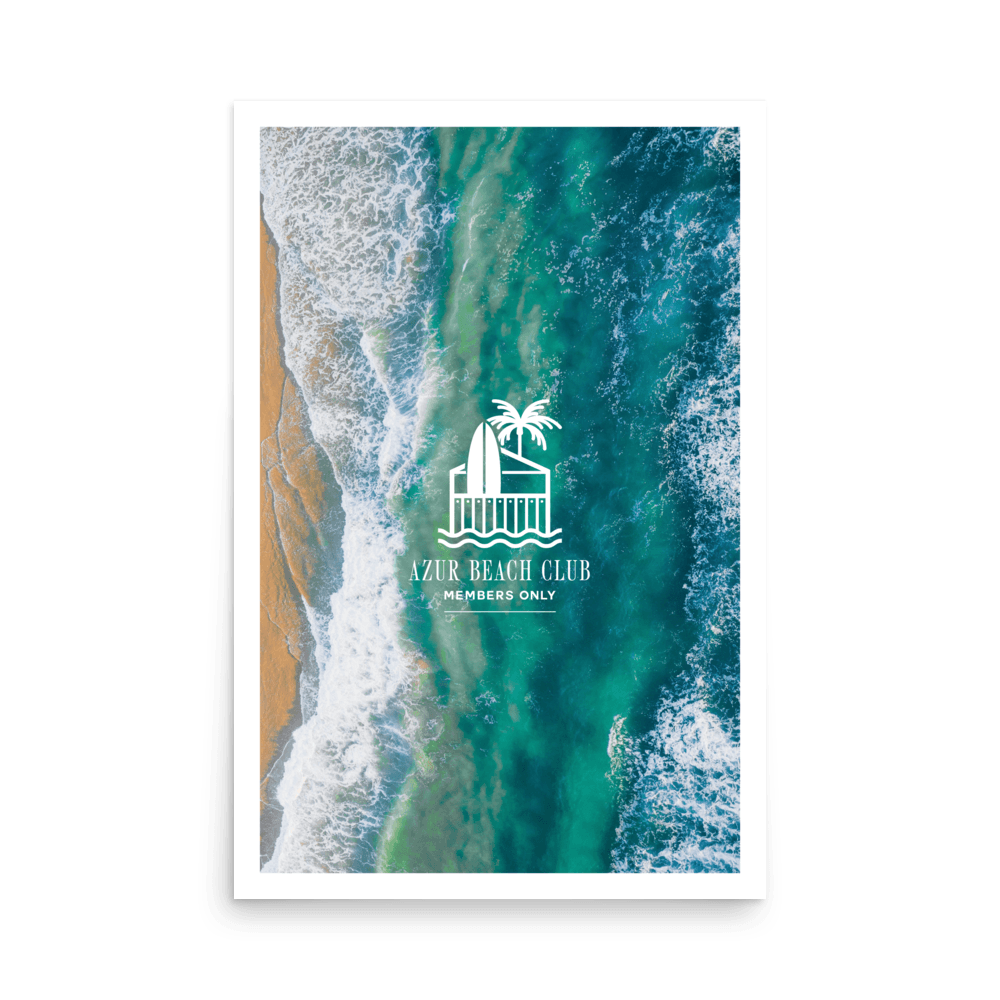 Azur Beach Club Print - THE WALL SNOB