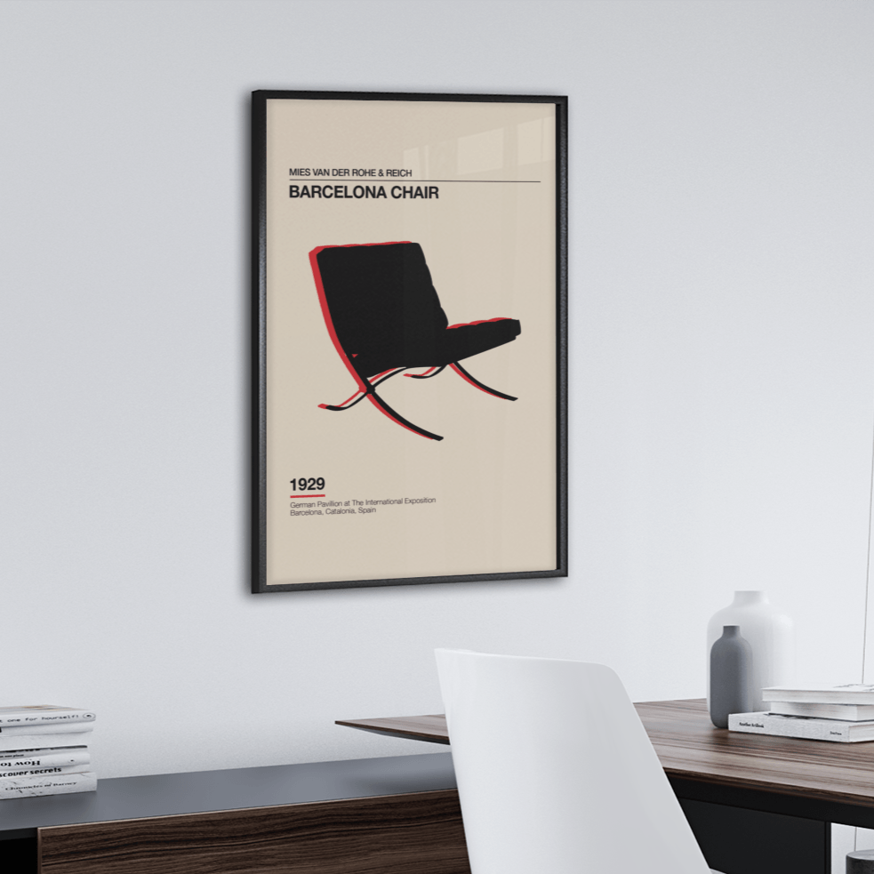 Barcelona Chair, Poster - THE WALL SNOB