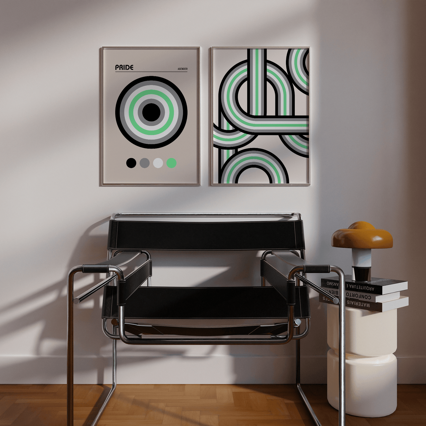 Bauhaus Agender Pride Shapes - THE WALL SNOB