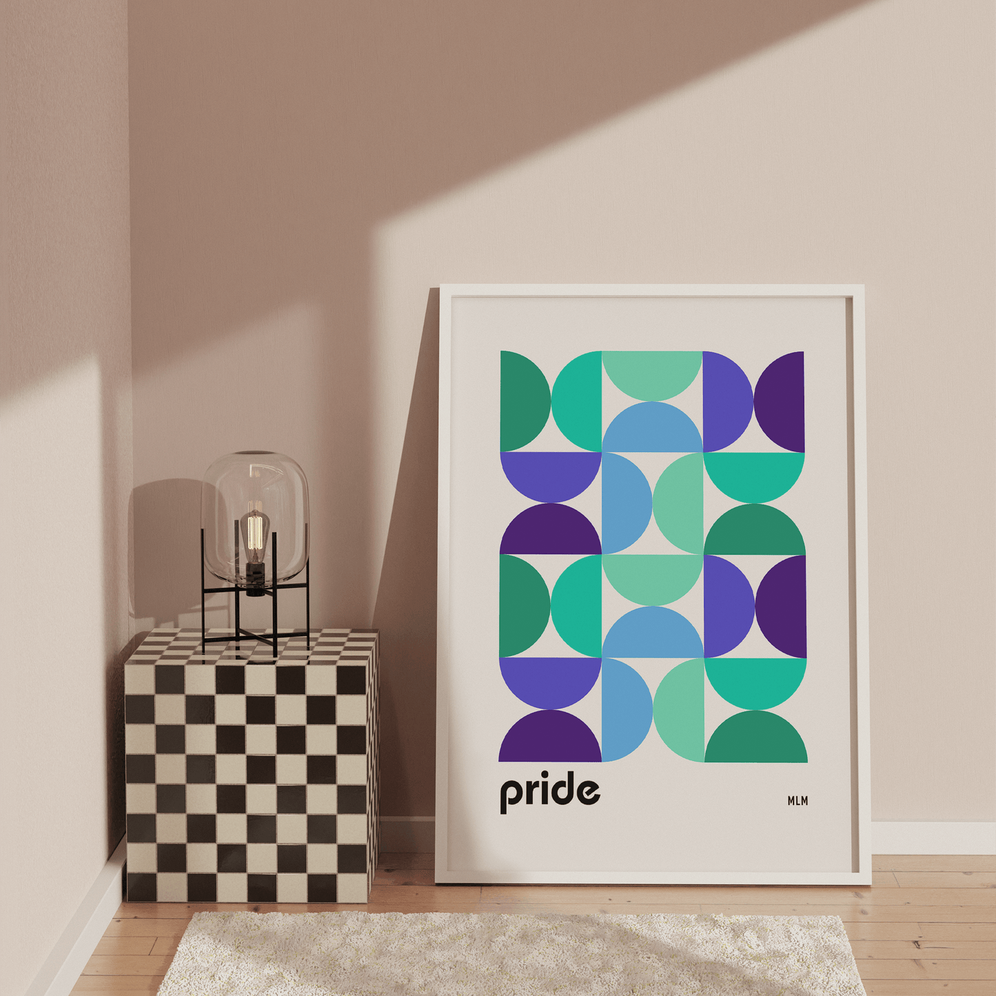 Bauhaus MLM Pride Shapes Print - THE WALL SNOB