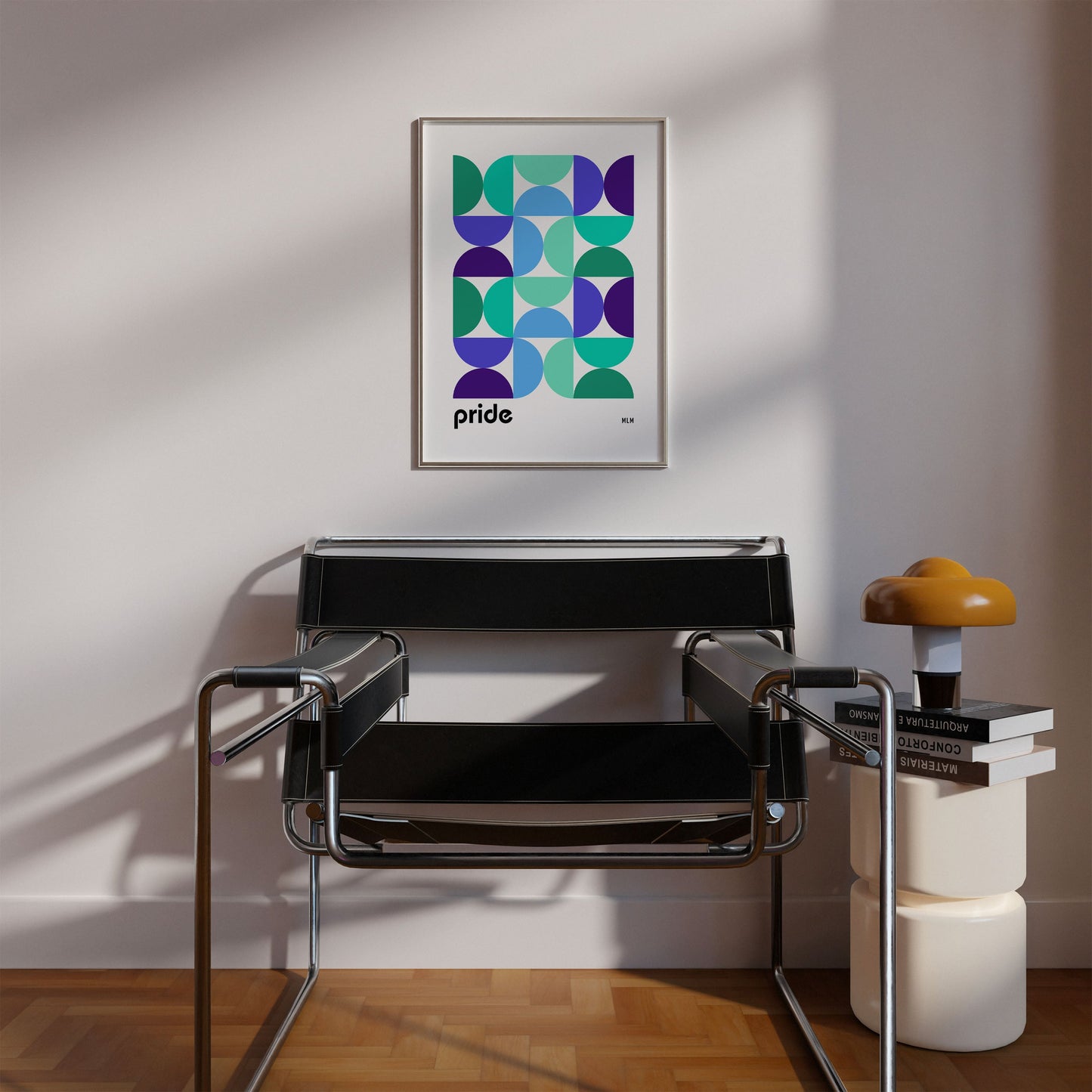Bauhaus MLM Pride Shapes Print - THE WALL SNOB