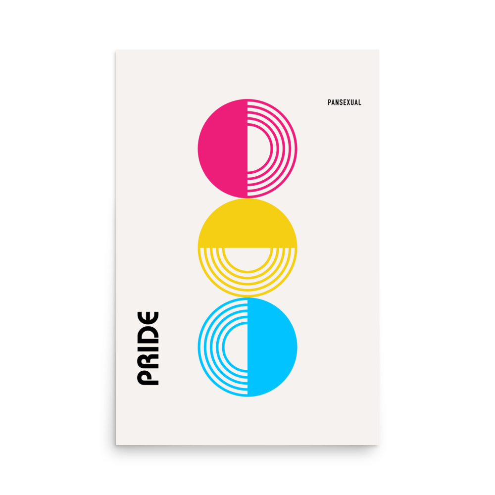 Bauhaus Pansexual Pride Shapes Print - THE WALL SNOB