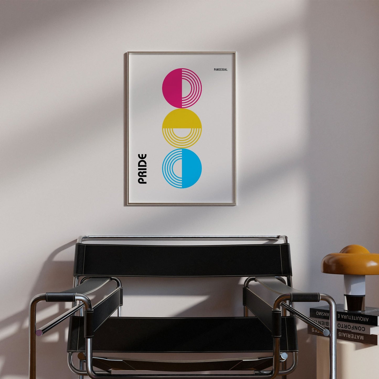 Bauhaus Pansexual Pride Shapes Print - THE WALL SNOB