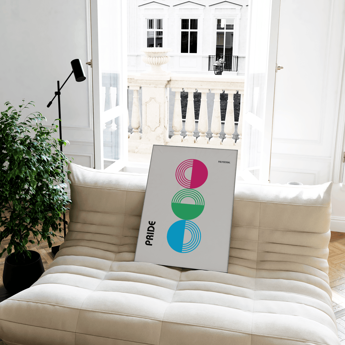 Bauhaus Polysexual Pride Shapes Print - THE WALL SNOB