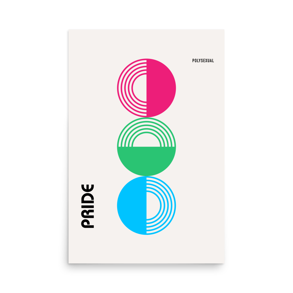 Bauhaus Polysexual Pride Shapes Print - THE WALL SNOB