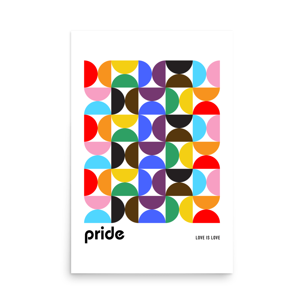 Bauhaus Rainbow Pride Shapes Print - THE WALL SNOB