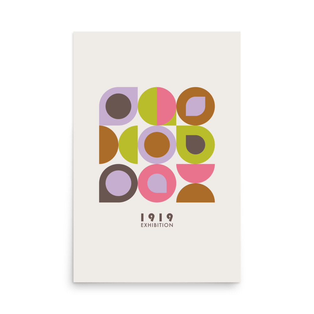 Bauhaus Shapes Exhibition Print - THE WALL SNOB