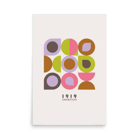 Bauhaus Shapes Exhibition Print - THE WALL SNOB