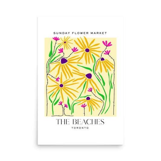 Beaches Toronto Flower Market Print - THE WALL SNOB