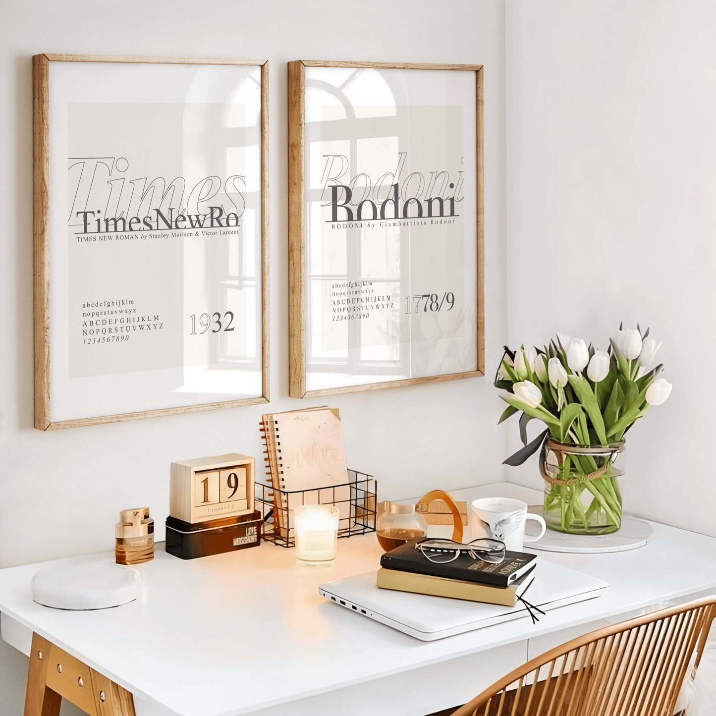 Bodoni Type Print - THE WALL SNOB
