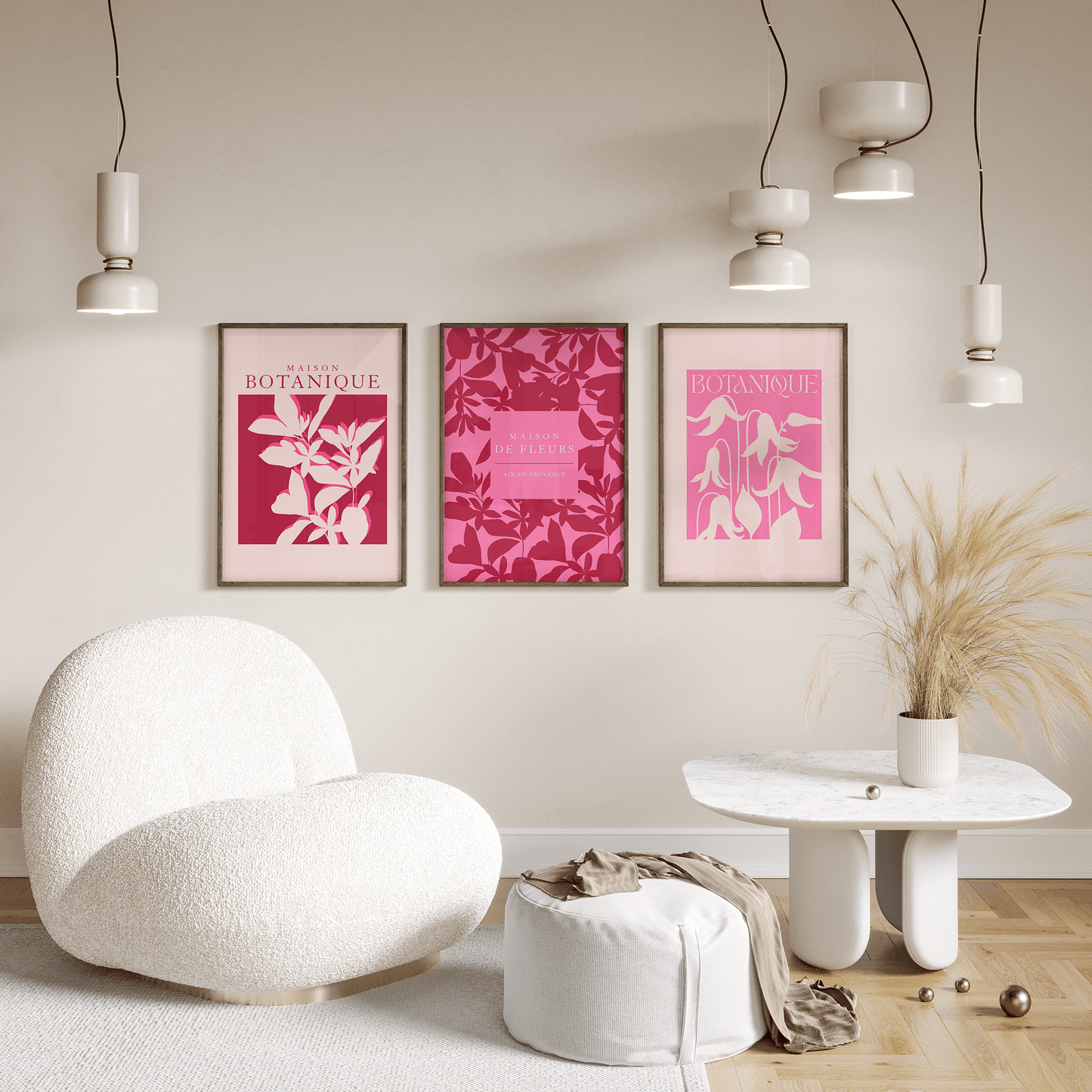 Botanique in Pink, Poster - THE WALL SNOB