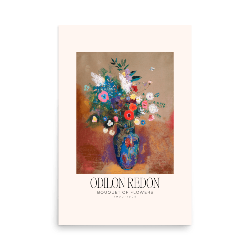 Bouquet of Flowers by Odilon Redon Print - THE WALL SNOB