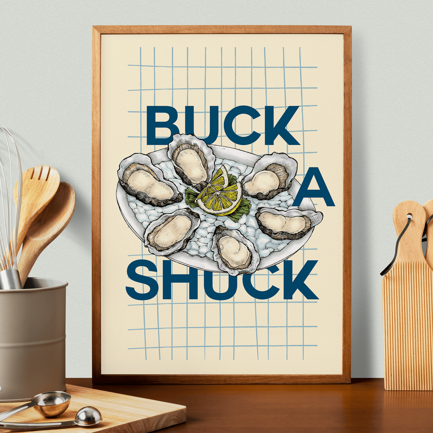 Buck A Shuck Print - THE WALL SNOB