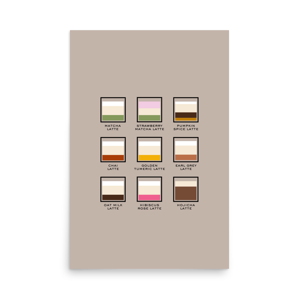 Café Latte Print - THE WALL SNOB