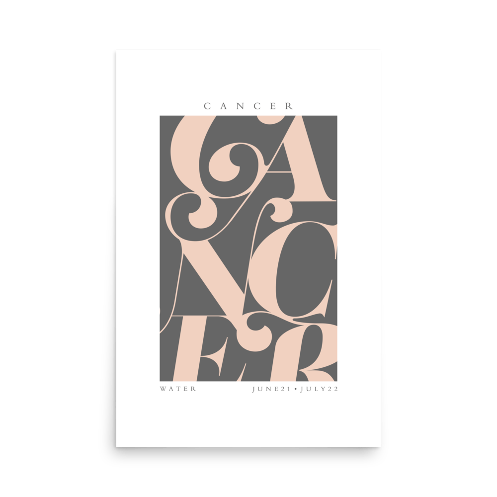 Cancer Flourish Print - THE WALL SNOB