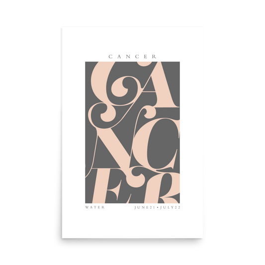 Cancer Flourish Print - THE WALL SNOB