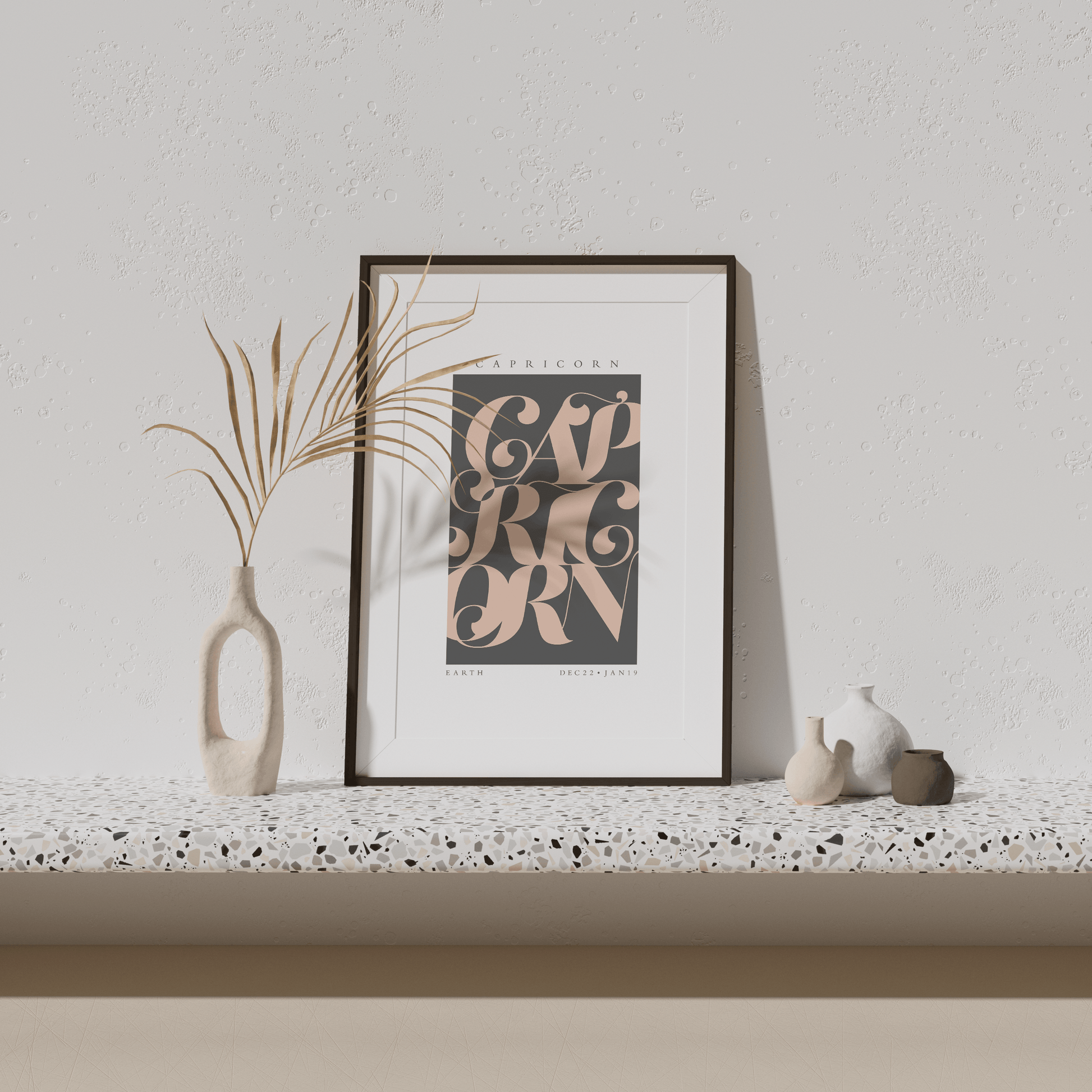 Capricorn Flourish, Poster - THE WALL SNOB