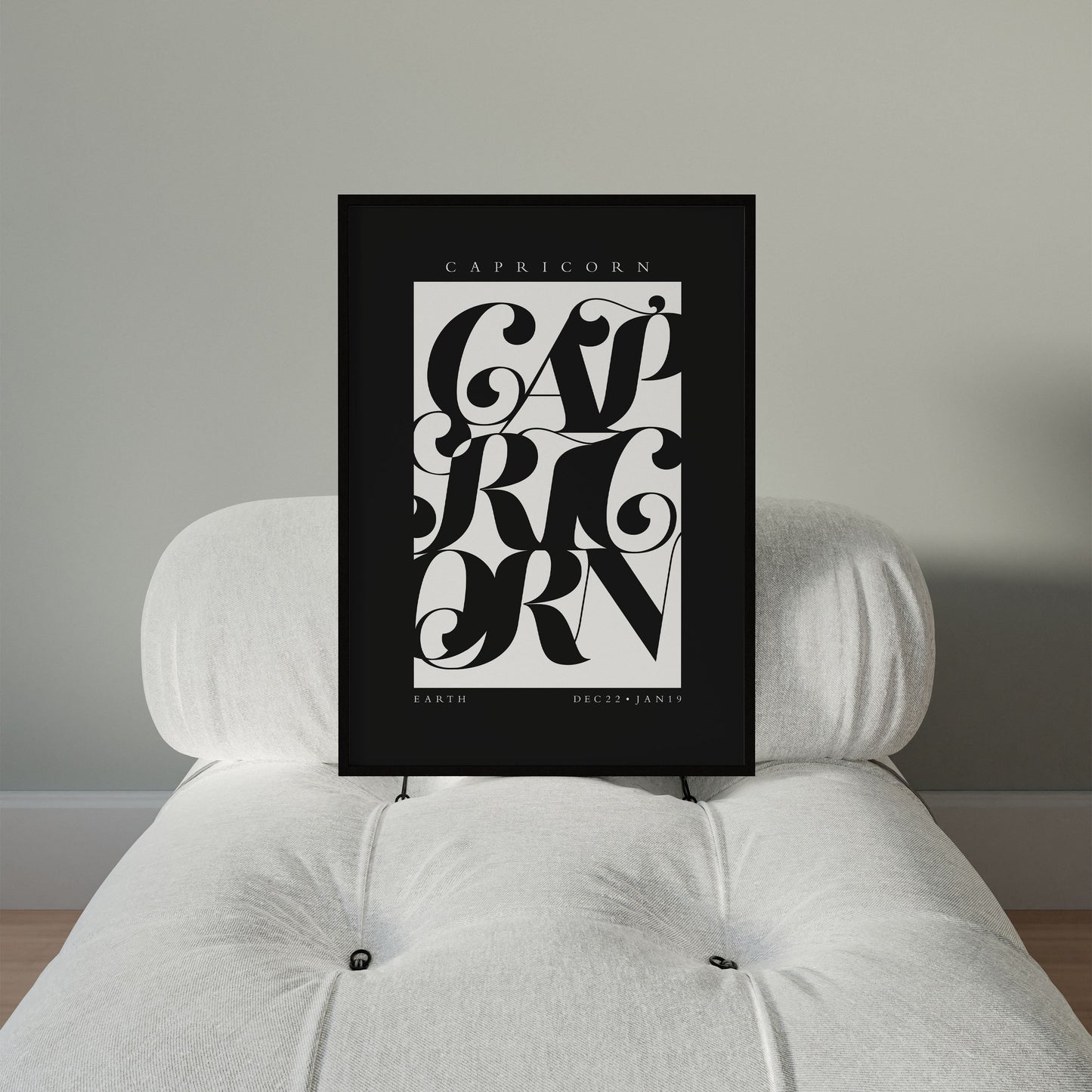 Capricorn Flourish Print - THE WALL SNOB