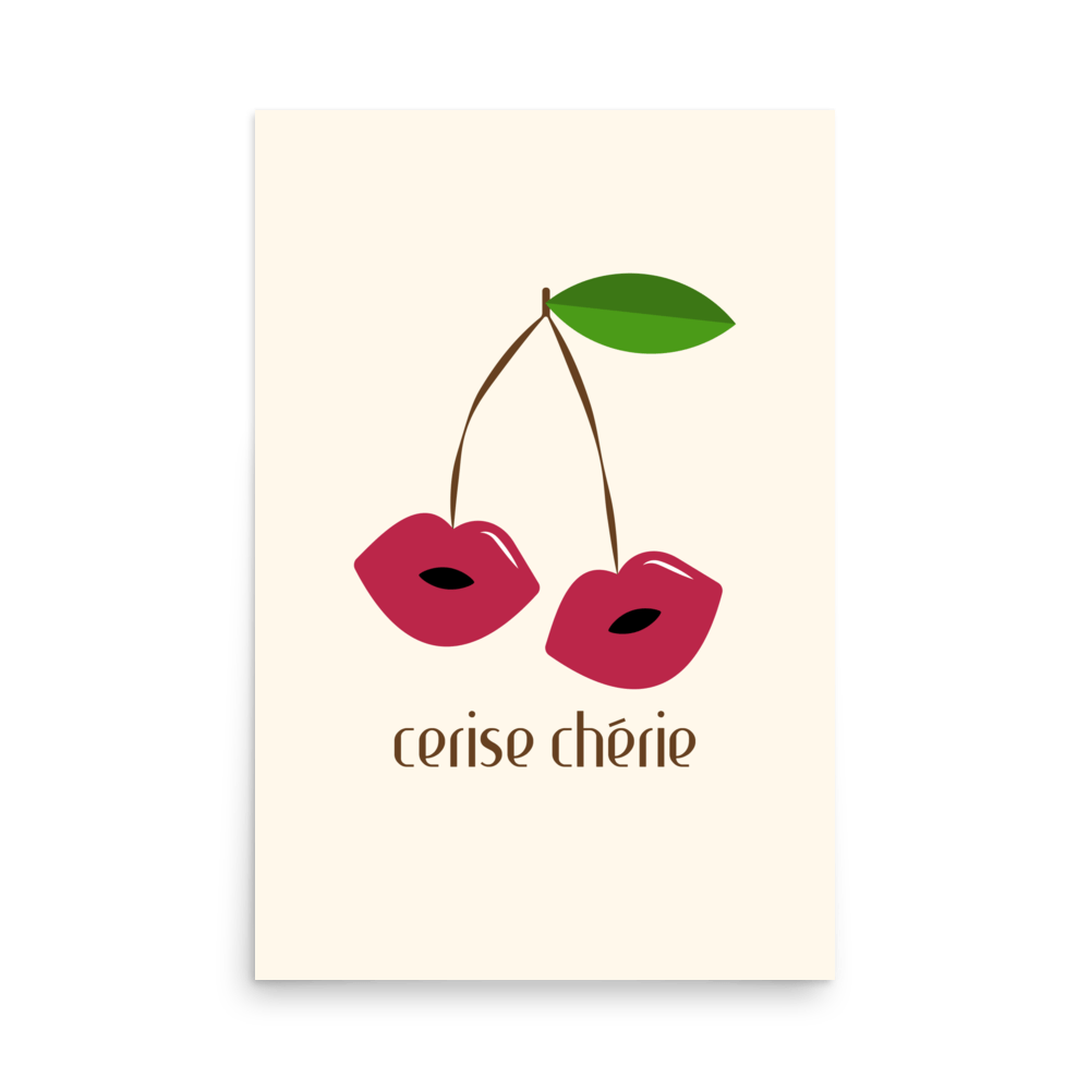 Cerise Chérie Print - THE WALL SNOB